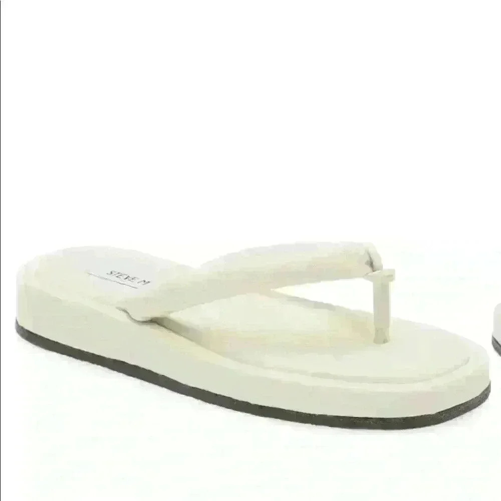 Steve Madden Women’s Janga Flip Flop Sandal Off White NWOT Great for Summer